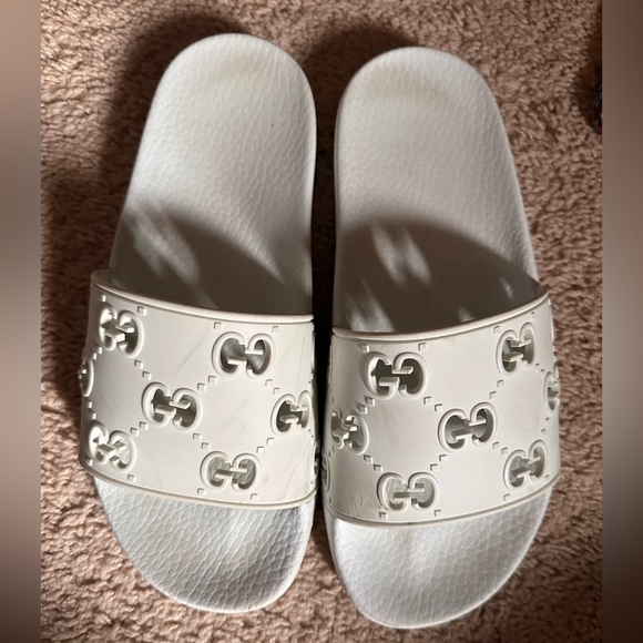 Gucci Shoes White Gucci Slides Poshmark